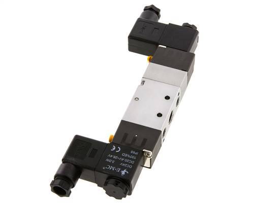 5/3 G1/4'' (G1/8'') Válvula solenoide de centro de presión 24V AC 1.5-8bar/21.0-112psi E.MC