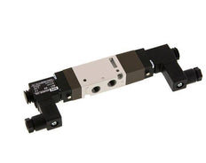 5/3 G1/8'' Válvula solenoide de centro cerrado 12V DC 2-10bar/28-140psi YPC