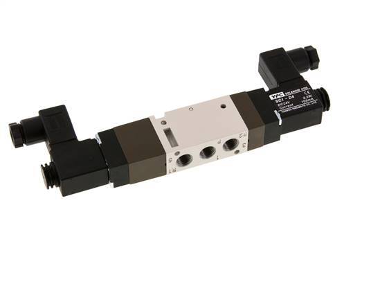 5/3 G1/8'' Válvula solenoide de centro cerrado 12V DC 2-10bar/28-140psi YPC