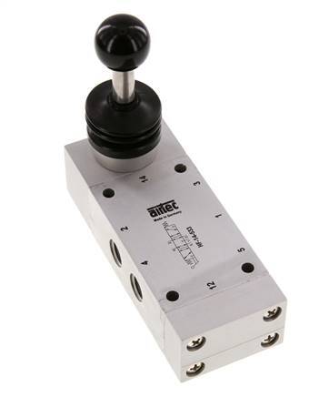 válvula de palanca manual de escape central 5/3 G1/4'' 0-12bar/0-168psi Airtec