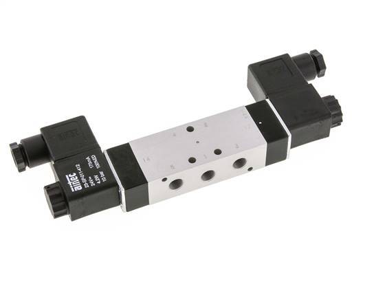 válvula solenoide biestable 5/2 G1/8'' 12V DC 3-10bar/42-140psi Airtec