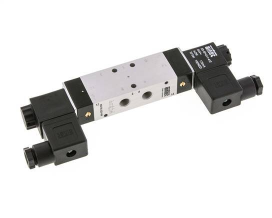 válvula solenoide biestable 5/2 G1/8'' 12V DC 3-10bar/42-140psi Airtec