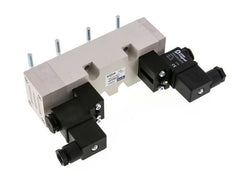 5/3 ISO 5599-2 Válvula solenoide de centro de presión 24V DC 2-10bar/28-140psi YPC