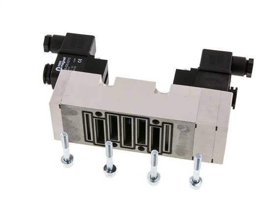 5/3 ISO 5599-2 Válvula solenoide de centro de presión 24V DC 2-10bar/28-140psi YPC