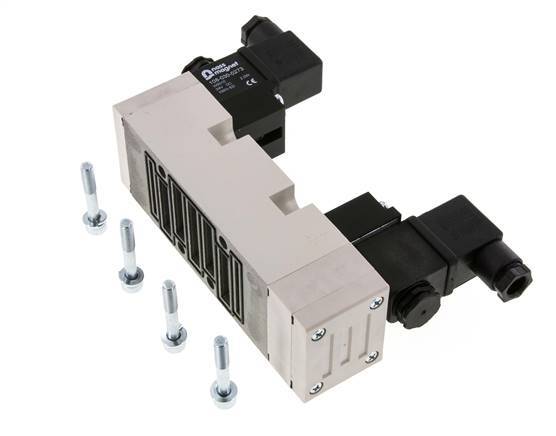 5/3 ISO 5599-2 Válvula solenoide de centro de presión 24V DC 2-10bar/28-140psi YPC