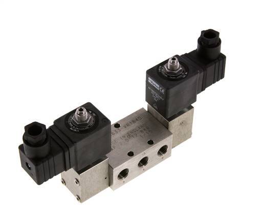 válvula solenoide biestable 5/2 G1/4'' Acero inoxidable 24V DC 2-12bar/28-168psi
