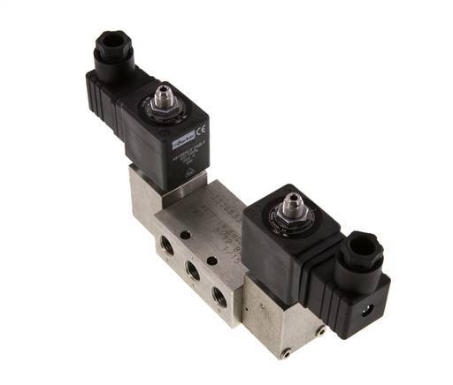 válvula solenoide biestable 5/2 G1/4'' Acero inoxidable 24V DC 2-12bar/28-168psi