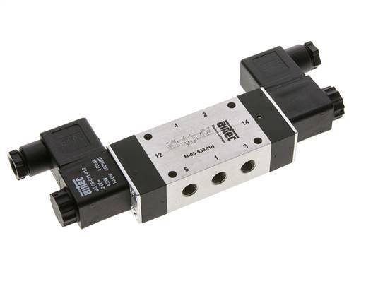 válvula solenoide central de escape 5/3 G1/8'' 24V DC 3-8bar/42-112psi Airtec
