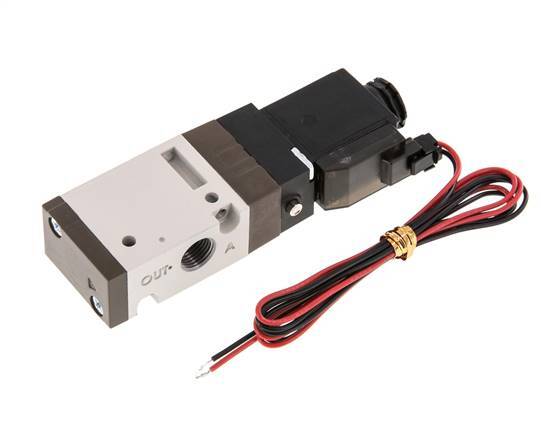 3/2 G1/8'' NC Electroválvula 24V DC 1.5-10bar/21.0-140psi Conector de 2 pines YPC