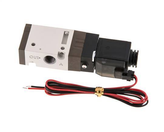 3/2 G1/8'' NC Electroválvula 24V DC 1.5-10bar/21.0-140psi Conector de 2 pines YPC