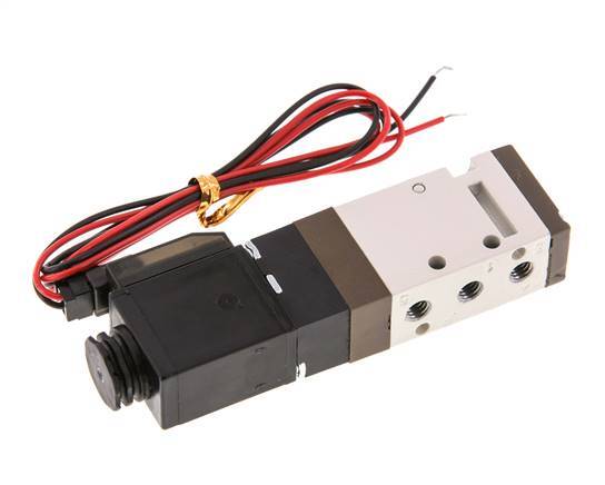 5/2 M5 Electroválvula 24V DC 1.5-10bar/21.0-140psi Enchufe de 2 polos YPC
