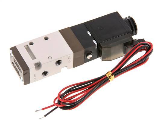 5/2 M5 Electroválvula 24V DC 1.5-10bar/21.0-140psi Enchufe de 2 polos YPC
