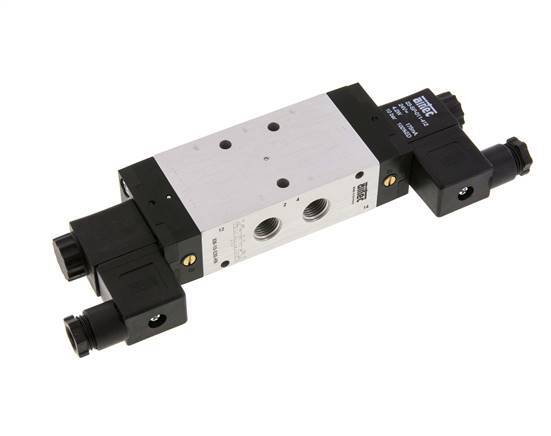 válvula solenoide de 5/3 G1/4'' de centro cerrado 12V DC 3-10bar/42-140psi Airtec