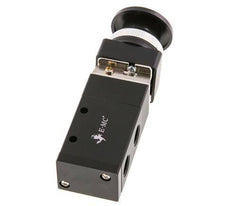 válvula universal de botón de palma 3/2 G1/4'' Negra 0-8bar/0-112psi E.MC