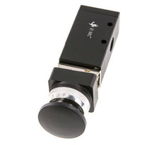 válvula universal de botón de palma 3/2 G1/4'' Negra 0-8bar/0-112psi E.MC