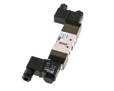 5/3 G1/4'' (G1/8'') Válvula solenoide de centro cerrado 24V DC 2-10bar/28-140psi YPC