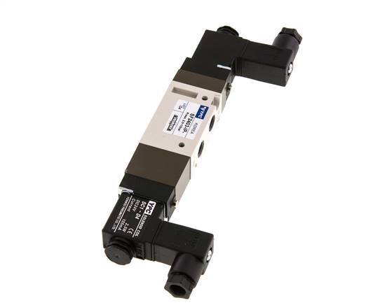 válvula solenoide central de escape 5/3 G1/8'' 24V DC 2-10bar/28-140psi YPC
