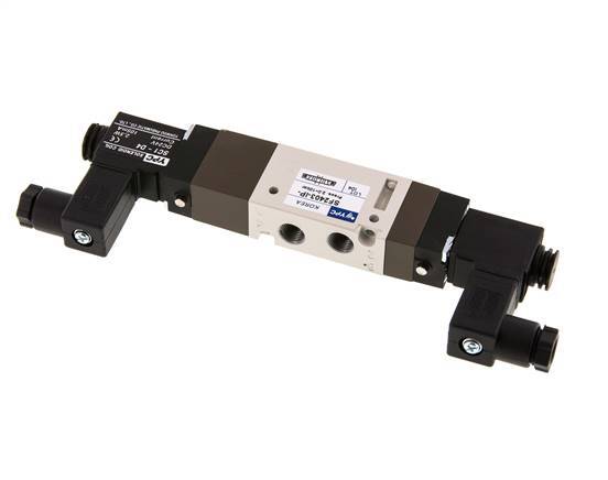 válvula solenoide central de escape 5/3 G1/8'' 24V DC 2-10bar/28-140psi YPC