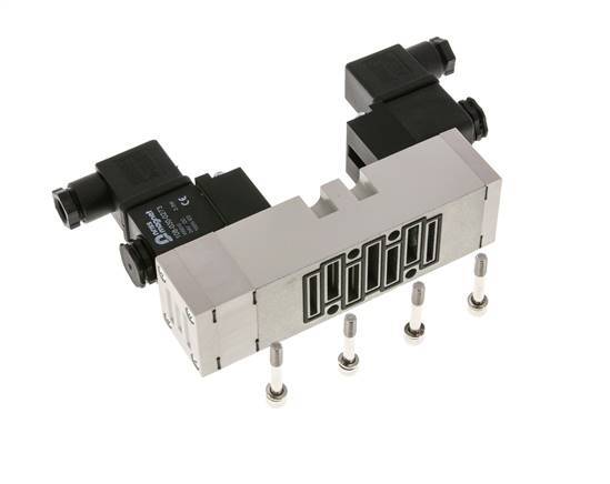 5/3 ISO 5599-1 Válvula solenoide de centro de presión 24V DC 2-10bar/28-140psi YPC