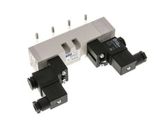 5/3 ISO 5599-1 Válvula solenoide de centro de presión 24V DC 2-10bar/28-140psi YPC