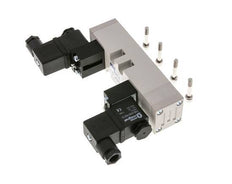 5/3 ISO 5599-1 Válvula solenoide de centro de presión 24V DC 2-10bar/28-140psi YPC