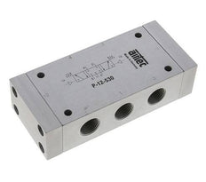 válvula piloto de aire de 5/3 G1/2'' de centro cerrado 0-10bar/0-140psi Airtec