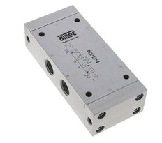 válvula piloto de aire de 5/3 G1/2'' de centro cerrado 0-10bar/0-140psi Airtec