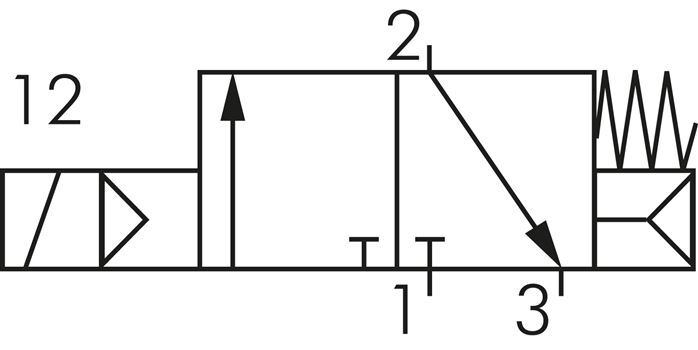 electroválvula 3/2 G1/2'' NC 24V DC 1.5-8bar/21.0-112psi E.MC