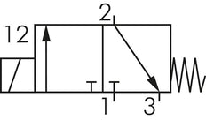 3/2 G1/8'' NC Electroválvula 24V AC 0-8bar/0-112psi E.MC