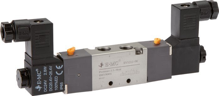 5/2 G1/8'' Electroválvula biestable 12V DC 1.5-8bar/21.0-112psi E.MC