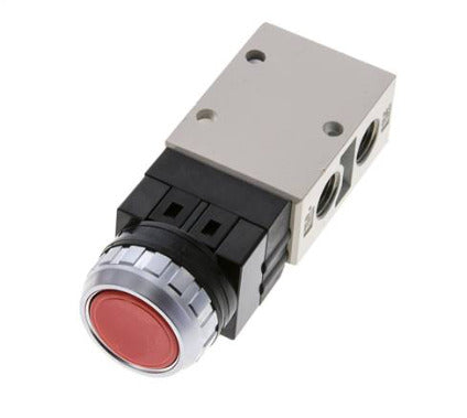 3/2 G1/4'' Push Button Valve Red 0-8bar/0-112psi YPC