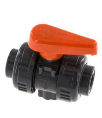 Válvula de Bola de PVC de 2 Vías Doble Unión 16 mm Toma EPDM