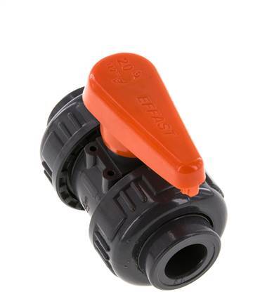 Válvula de Bola de PVC de 2 Vías Doble Unión 16 mm Toma EPDM