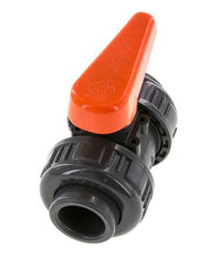 Válvula de Bola de PVC de 2 Vías Doble Unión de 20 mm Toma EPDM