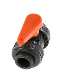 Válvula de Bola de PVC de 2 Vías Doble Unión de 20 mm Toma EPDM