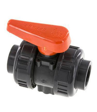 Válvula de Bola de PVC de 2 Vías Doble Unión de 25 mm Toma EPDM