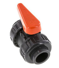 Válvula de Bola de PVC de 2 Vías Doble Unión de 25 mm Toma EPDM