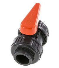 Válvula de Bola de PVC de 2 Vías Doble Unión de 25 mm Toma EPDM