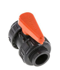 Válvula de Bola de PVC de 2 Vías Doble Unión de 25 mm Toma EPDM