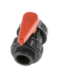 Válvula de Bola de PVC de 2 Vías Doble Unión 25 mm Toma FKM