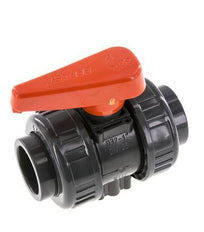 Válvula de Bola de PVC de 2 Vías Doble Unión 32 mm Toma FKM