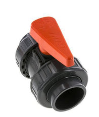 Válvula de Bola de PVC de 2 Vías Doble Unión 50 mm Toma FKM
