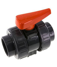 Válvula de bola de PVC de 2 vías Doble Unión 63 mm Toma EPDM
