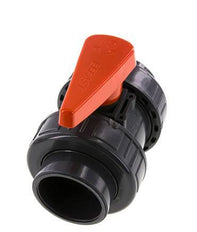 Válvula de bola de PVC de 2 vías Doble Unión 63 mm Toma EPDM