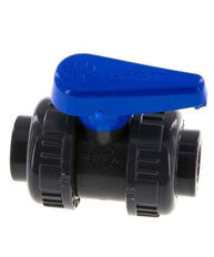 Válvula de Bola de PVC de 2 Vías Doble Unión 16 mm Toma EPDM