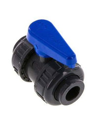 Válvula de Bola de PVC de 2 Vías Doble Unión 16 mm Toma EPDM