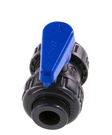 Válvula de Bola de PVC de 2 Vías Doble Unión 16 mm Toma EPDM