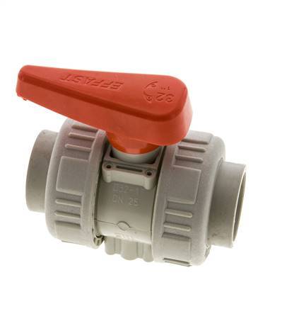Válvula de bola de 2 vías True Union Rp 1'' EPDM en PP-H