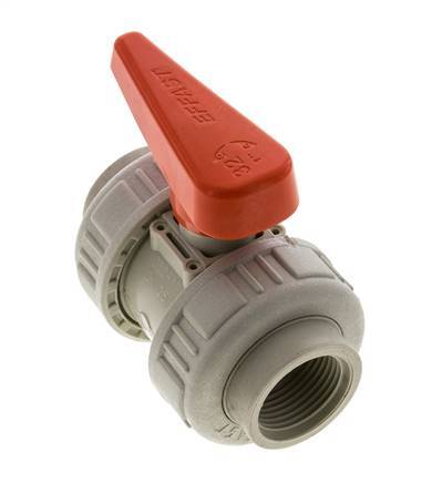 Válvula de bola de 2 vías True Union Rp 1'' EPDM en PP-H