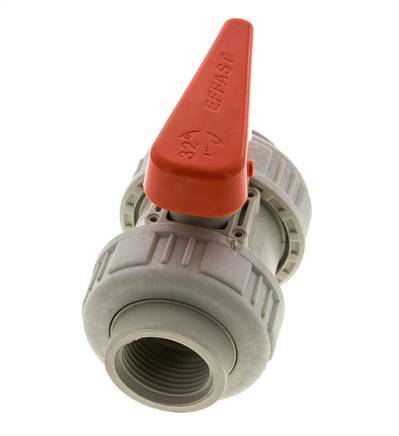 Válvula de bola de 2 vías True Union Rp 1'' EPDM en PP-H